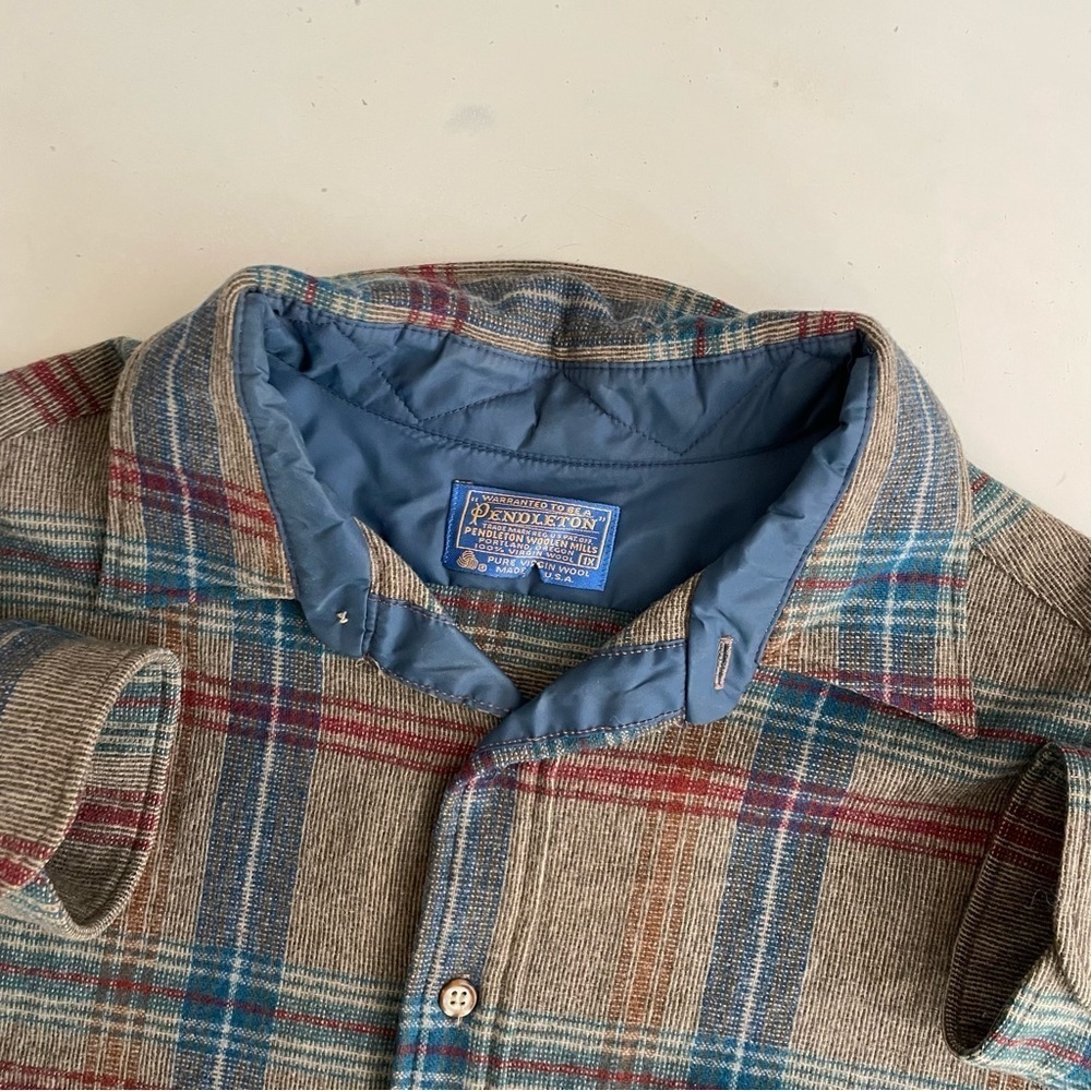 Pendleton Men’s Virgin Wool Button Down Shirt Brown Size 1X Made in USA - Picture 4 of 6